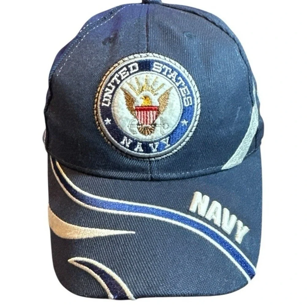 US Navy Black Cap Hat OFFICIALLY LICENSED Hat Military NEW
